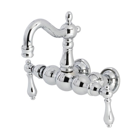 Kingston Brass CA1002T1 3-3/8" Tub Wall Mount Clawfoot Tub Faucet, Polished Chrome CA1002T1